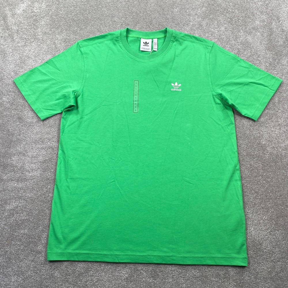 Adidas Originals Trefoil Ess Tee Mens Energy Green Short Sleeve T Shirt Size‎ L